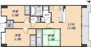 コスモ東大阪の物件間取画像